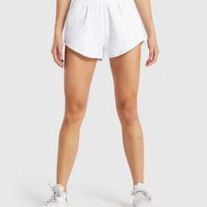 NWT Gymshark Training Sweat Shorts | White | High Waist | Relaxed Fit | Size L